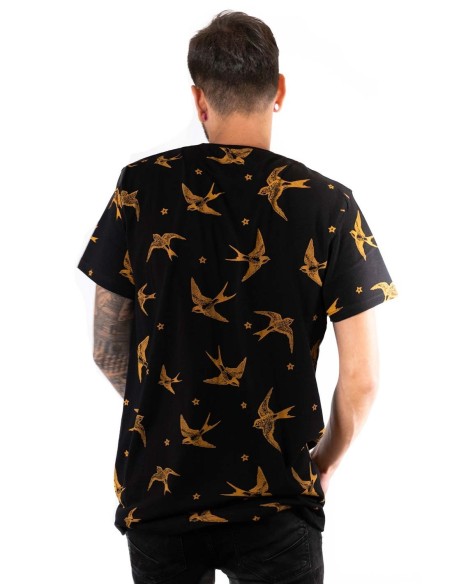 SWALLOW BLACK T-SHIRT