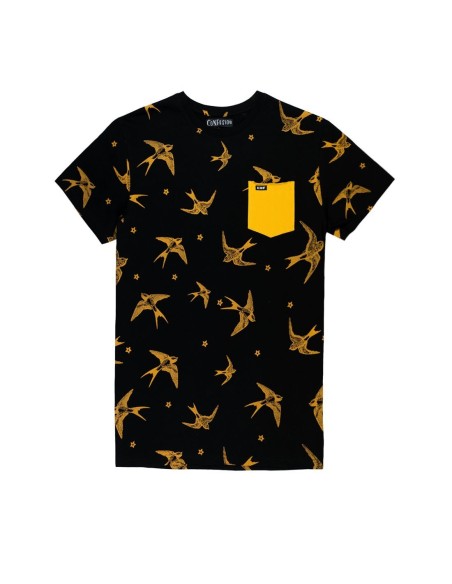 SWALLOW BLACK T-SHIRT