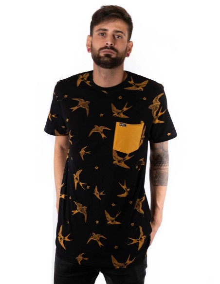 SWALLOW BLACK T-SHIRT