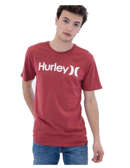 camiseta-hombre-hurley-one-only-solid-tee-granate