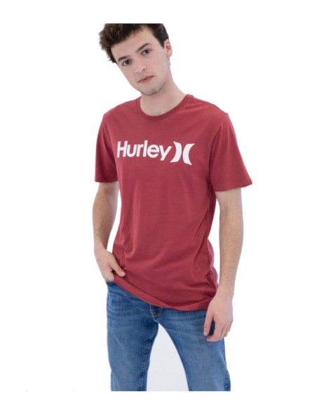 camiseta-hombre-hurley-one-only-solid-tee-granate