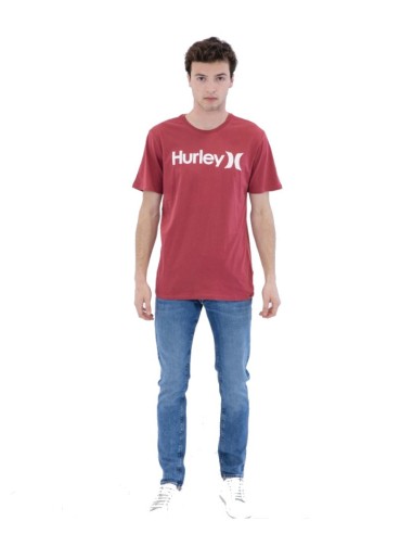 camiseta-hombre-hurley-one-only-solid-tee-granate