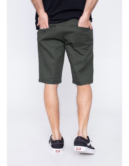 SLIM FIT SHORT REC OLIVE