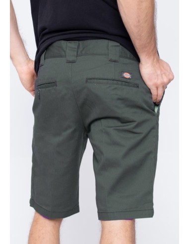 SLIM FIT SHORT REC OLIVE