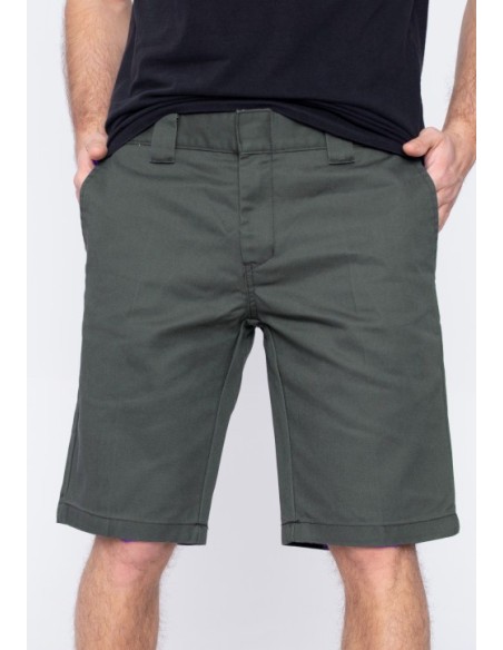 SLIM FIT SHORT REC OLIVE